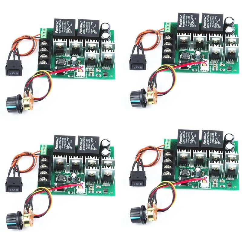 

4X Pwm Speed Controller PWM Electronic Governor 40A DC 10V-50V Brushed DC Motor Controller Maximum Power Of 2000W Third