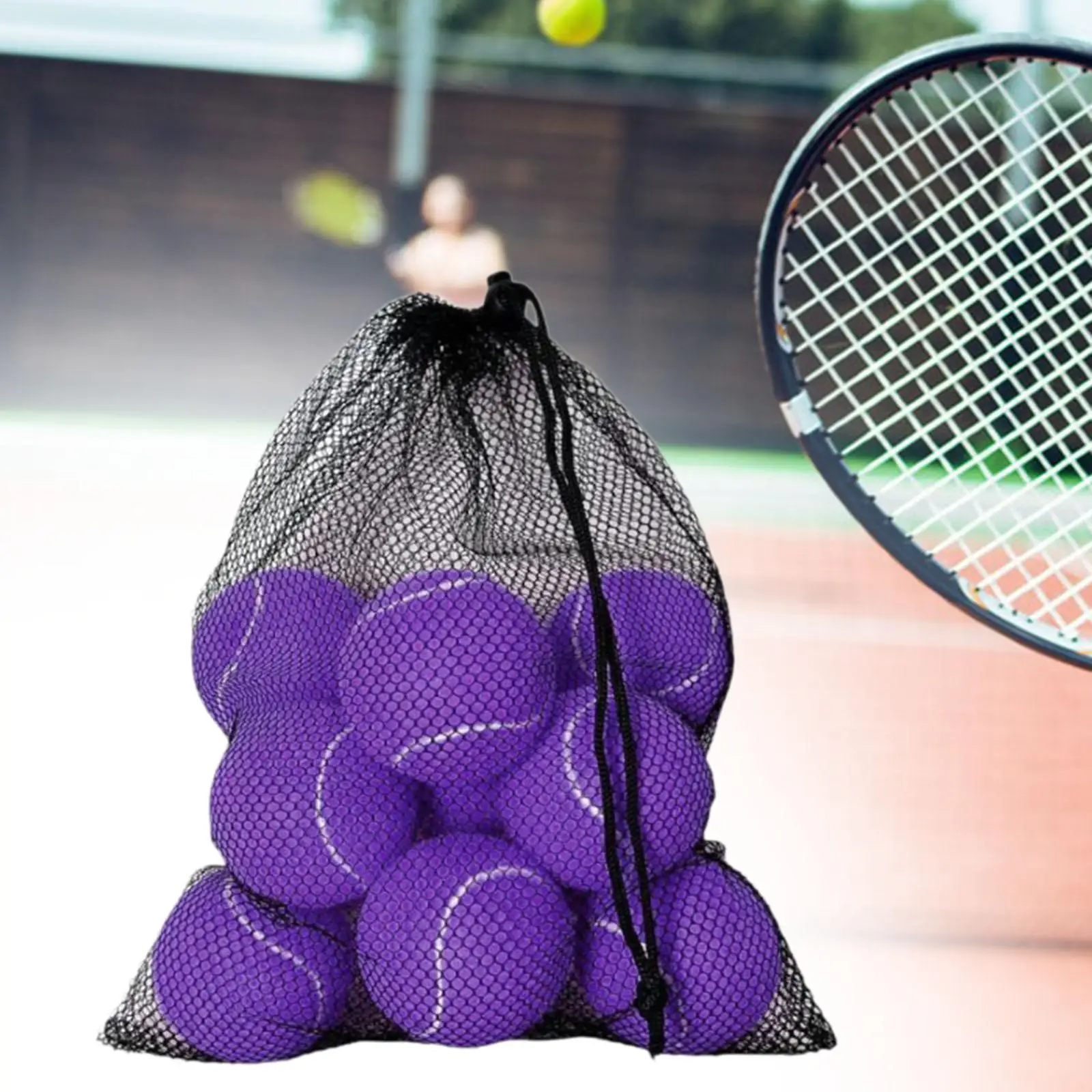 12 Pieces Tennis Balls Elastic for Outdoor Playing with Dogs