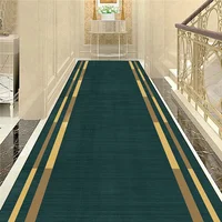 Luxury Gold Hall Corridor Carpet Non-slip Washable Runner Carpets Stairway Hallway Stairs Home Decor Rug Customizable Aisle Rug 2