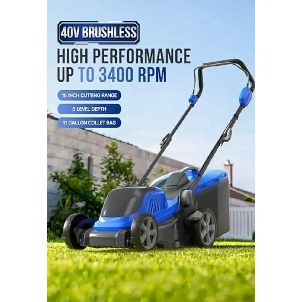 40V Cordless Lawn Care Kit: Mower, Trimmer, Blower, Edger 3
