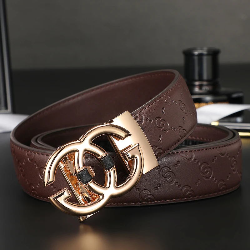 mens brown belt Men Belt Famous Luxury High Quality G Letter Automatic Buckle Designers Belts For Men Male belt Jeans Casual Strap women belts brown designer belt