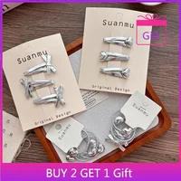 2025 New Arrival Cute Baby Hair Accessories Silver Heart Bow Clips Girls Princess Hairpins Durable Non-Slip Mini Hair Bands