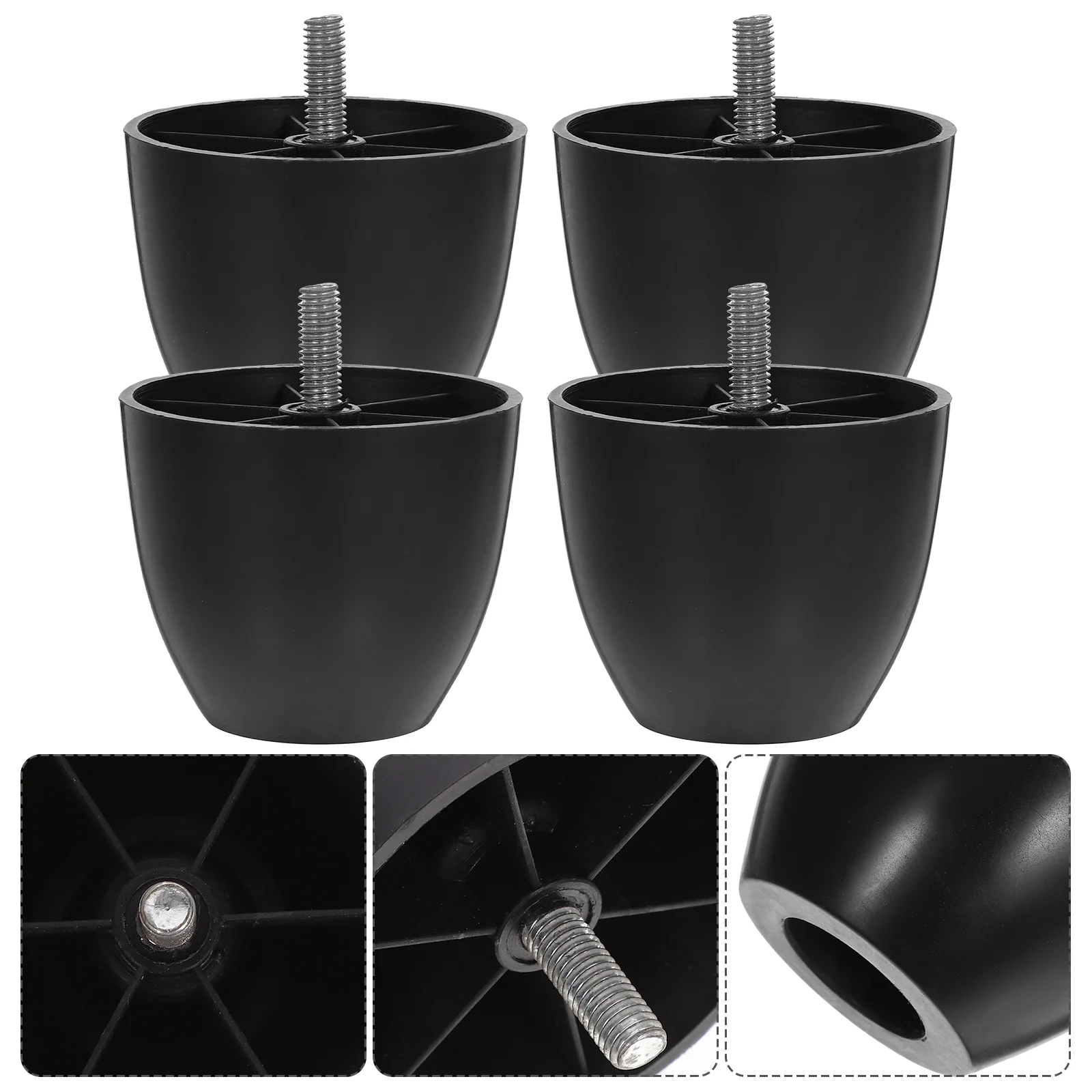 4 Pcs Round Sofa Legs Table Feet Adjustable Couch Legs Replacement Parts Small Chair