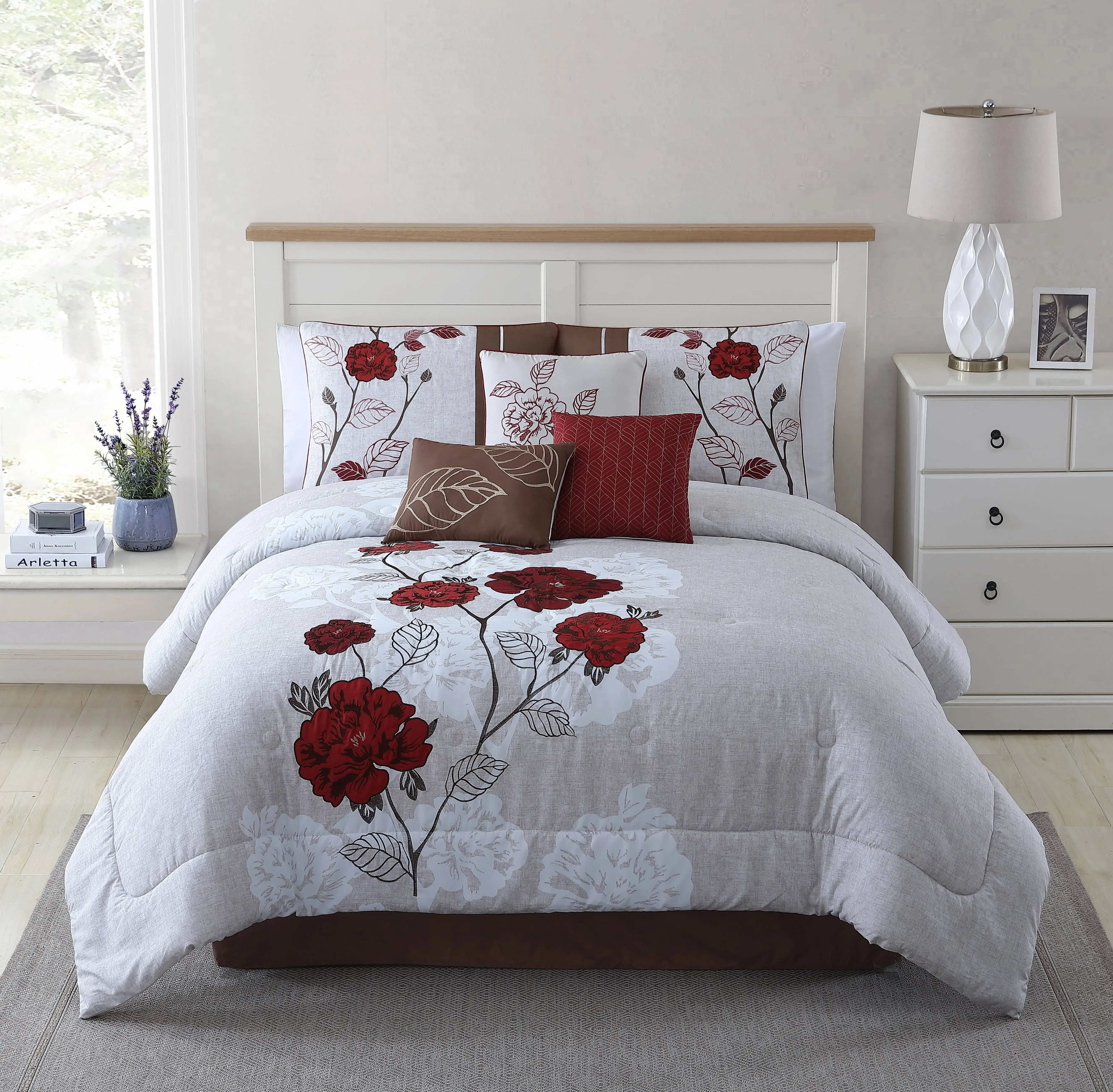 

Mainstays Contemporary Floral 7 Piece Comforter Sets, King