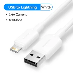 Vention High - Speed USB to Lightning Charging Cable - 1m (PVC White)