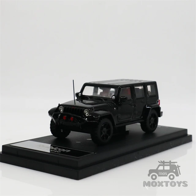 TimeMicro 1:64 Jeep Wrangler Rubicon Red / Black Diecast Model Car