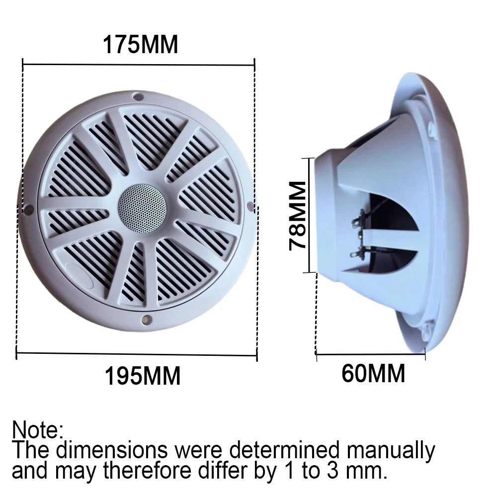 Marine Speakers 6.5 Inch Waterproof Weather Resistant Stereo For Yachts Golf cart RV ATV UTV