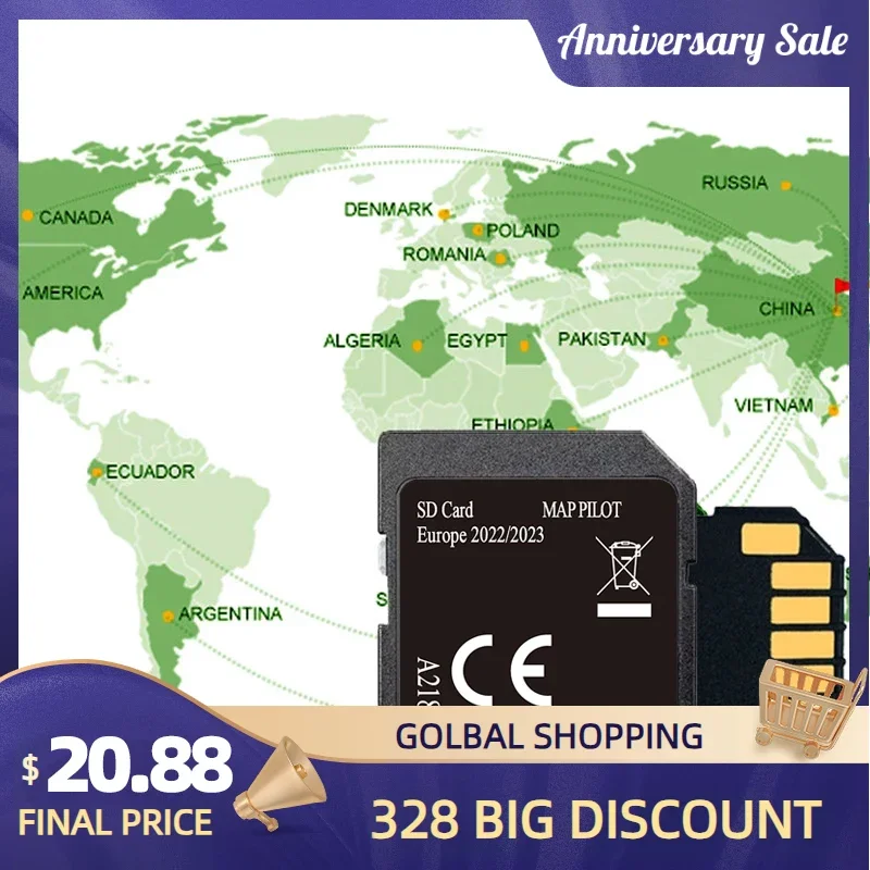 Carte SD GPS MERCEDES GARMIN MAP PILOT Europe 2022