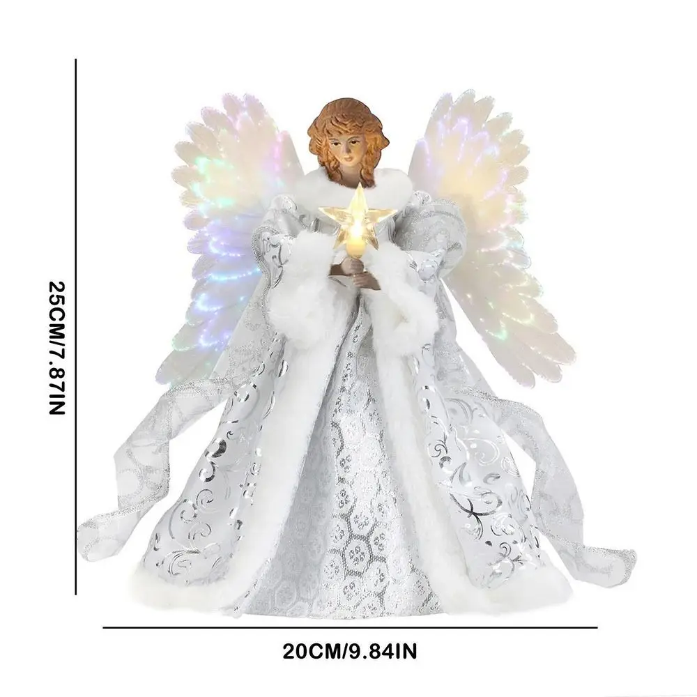 Christmas Tree Topper Angel Fairy Festive Xmas Tree Top Ornament Decoration