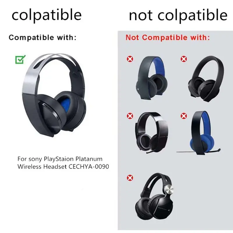

Replacement Ear Pads for Sony Wireless Headset CECHYA-009 Cover DropShipping