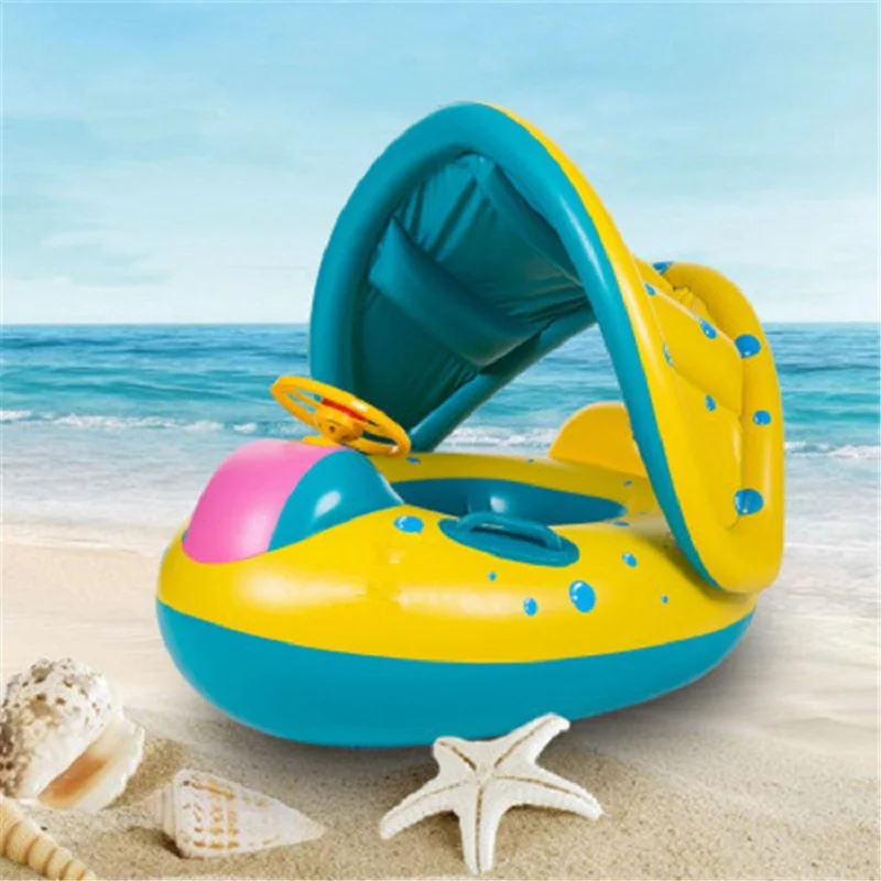 

Floating Bathing Pool Accessories Circle Infant Toys Sunshade Float Baby Kids Circle Swimming Summer Inflatable Swim