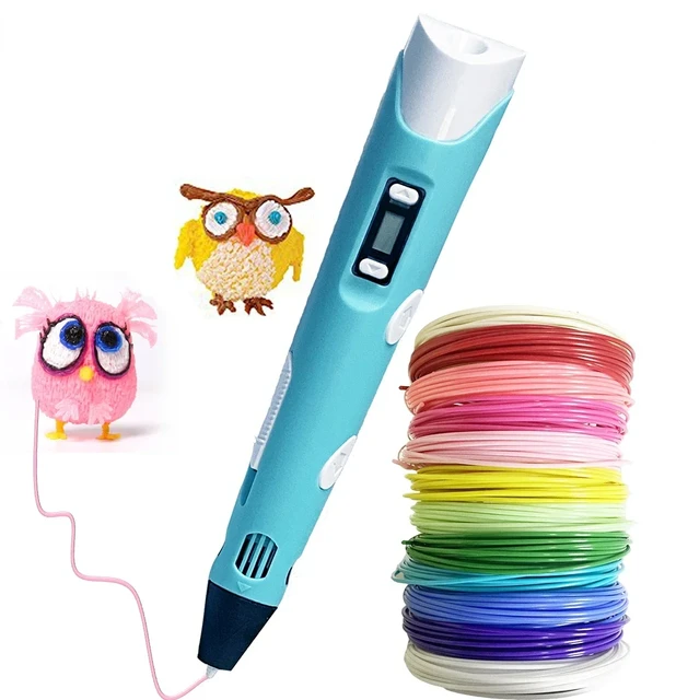 3D Printing Pen 3D Pen OLED Display With 12 Color PLA/ABS Filaments 3D  Drawing Printer For Kids/Adults Creative Design Drawing - AliExpress