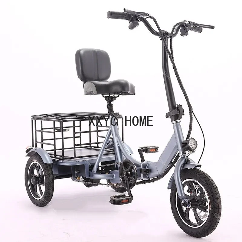 

12 Inch 3 Wheel Electric Scooter For The Elderly With Seat 48V 350W Foldable Electric Bike Removable Battery Max Speed 18MPH