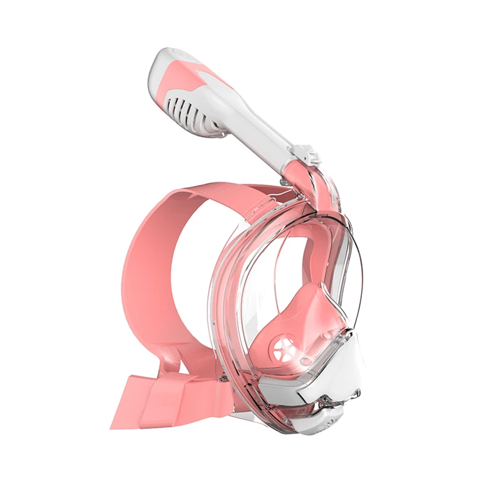 

Foldable Breathing Tube More Fresh Air When Snorkeling CO2 Reducing System Safer Breathing Full Face Snorkel Mask