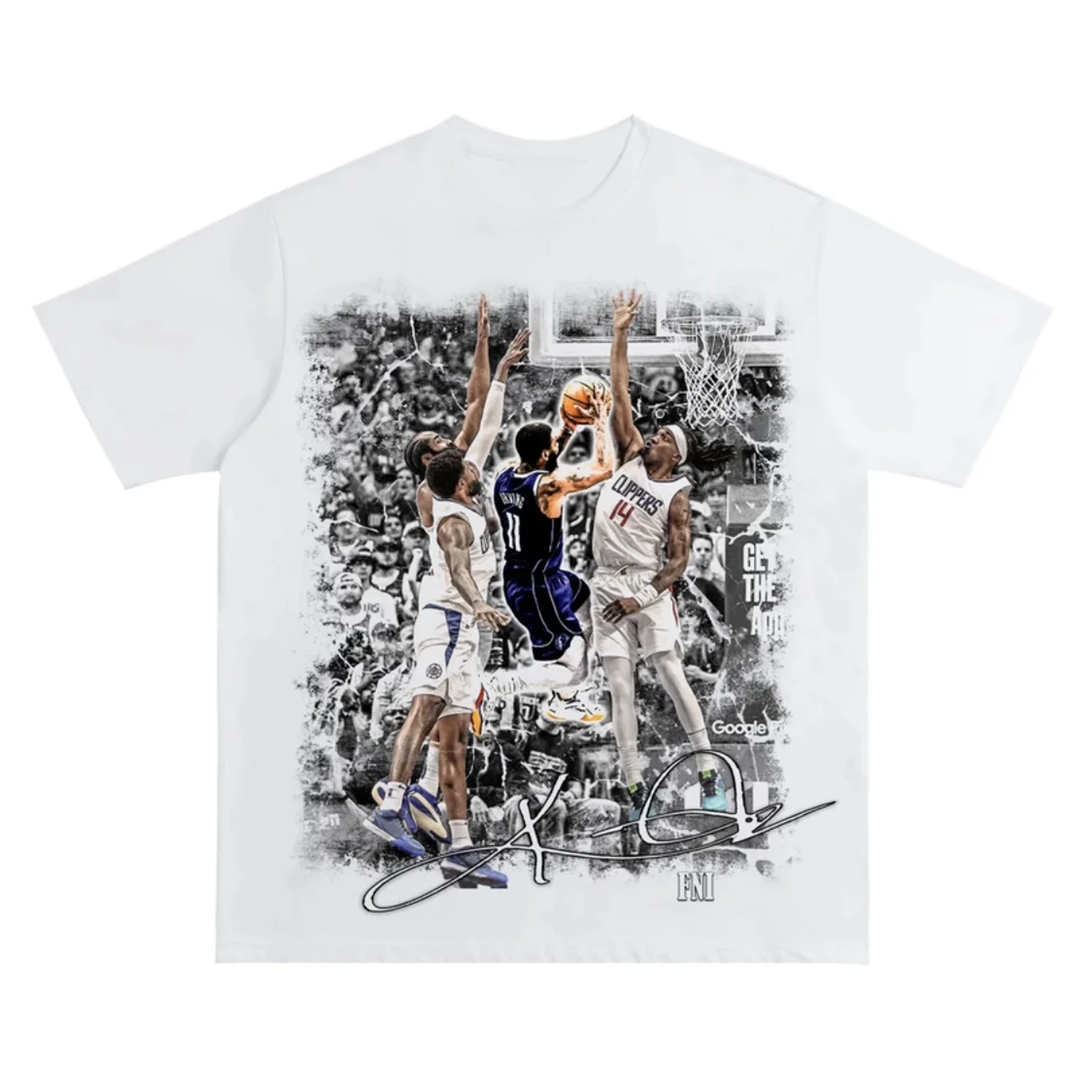 Michael-The Shot Sports Vintage T-shirt Men's Women's Short-Sleeved Tops 260 Grams Heavy Cotton