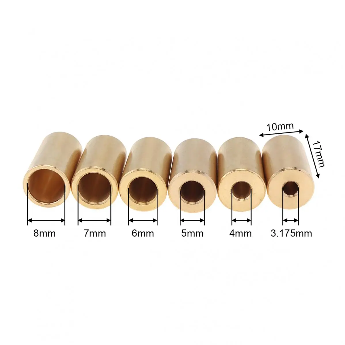 B10 Connecting Rod Drill Chuck Sleeve Copper Taper Coupling 3.175mm/4mm/5mm/6mm/7mm/8mm