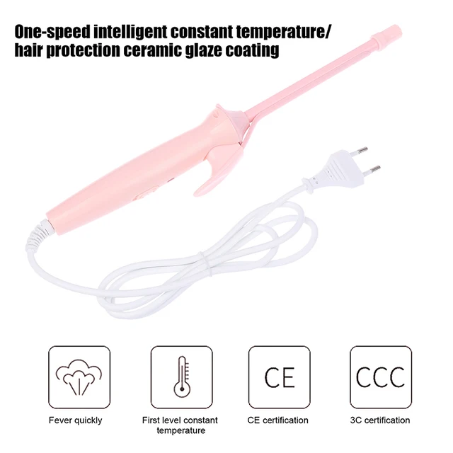Fer à friser professionnel 9mm, ondulation des cheveux, revêtement en céramique Portable, baguette à friser électrique, rouleau pour Salon de beauté 1