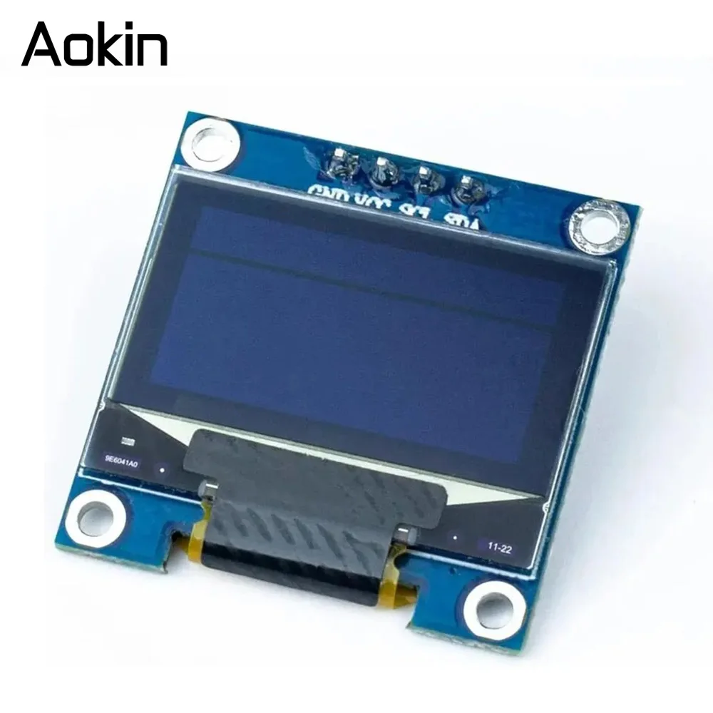 Écran d'affichage OLED pour Ardu37, technologie I2C IIC, 0.96x64, SS-D-128, 1306 V-5V, bleu, bleu, jaune, blanc, ESP32, ESP8266, 3.3 pouces