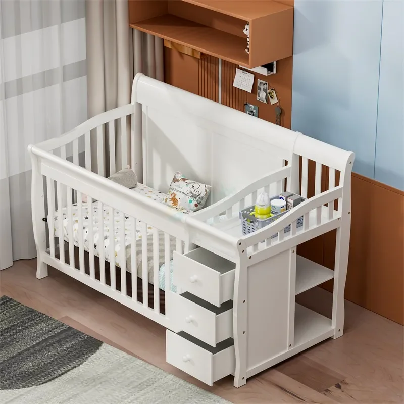 Multi-Functional Solid Wood Convertible Baby Crib 3