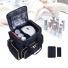 80 Bottle Double Layer Nail Polish Organizer holds 80 bottles (15ml - 0.5 fl oz) with 2 removable pouches and tool storage area 5