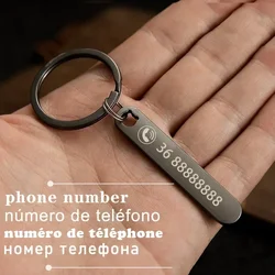 Personalized Keychain with Custom Name for Boyfriend - Unique Gift Idea (Phone number2)