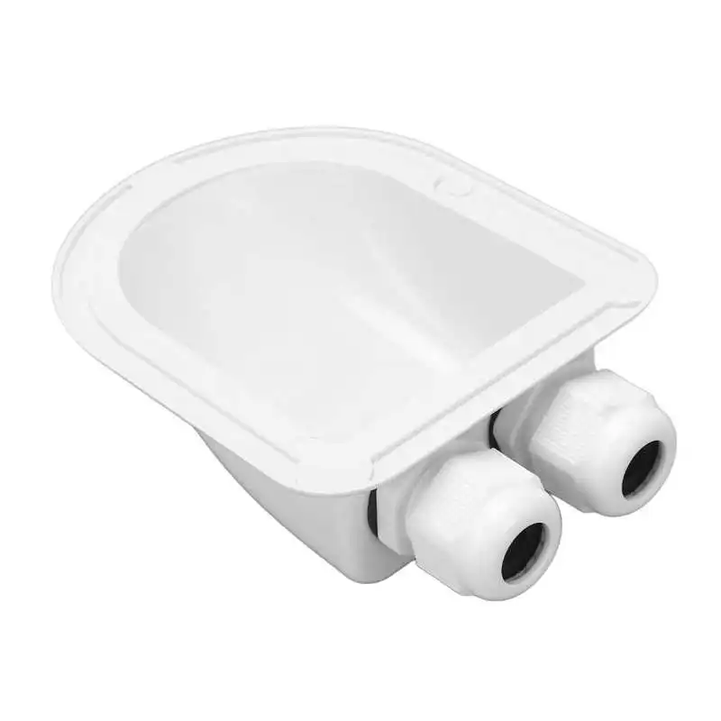 Presse-étoupe étanche IP68 pour entrée de câble - Résistant aux intempéries  - Double entrée de câble pour panneaux solaires de camping-car, caravane,  bateau, cabine, blanc，Oi-FRIS