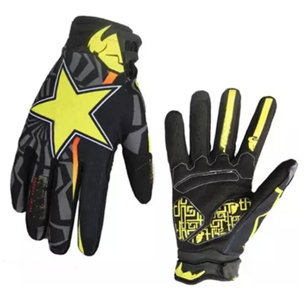 Guanti Motocross Scooter Dirt Bike Moto Bmx Mtb Mx Fuoristrada Moto Touring Uomo Downhill Nero Giallo Guantes