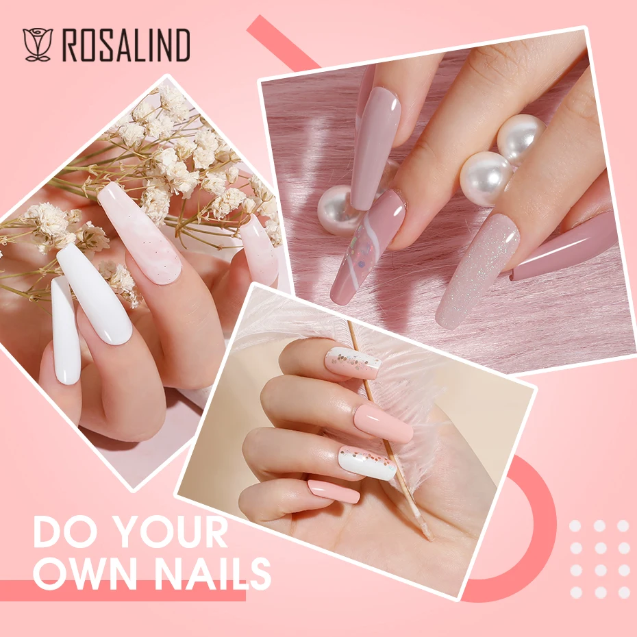 Nail polish ROSALIND crackle gel polish semi-permanent cracking nail lacquer quick drying nail art no need UV LED lamp enamel polish gel