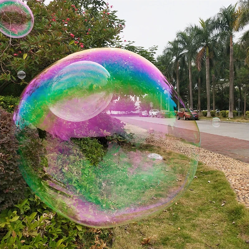 Double Pole Bubble Rope Color Giant Bubble Circle Show Props For Kids Big Bubbles Toy Gift Set Blowing Tool 1 Set kids bubble toys