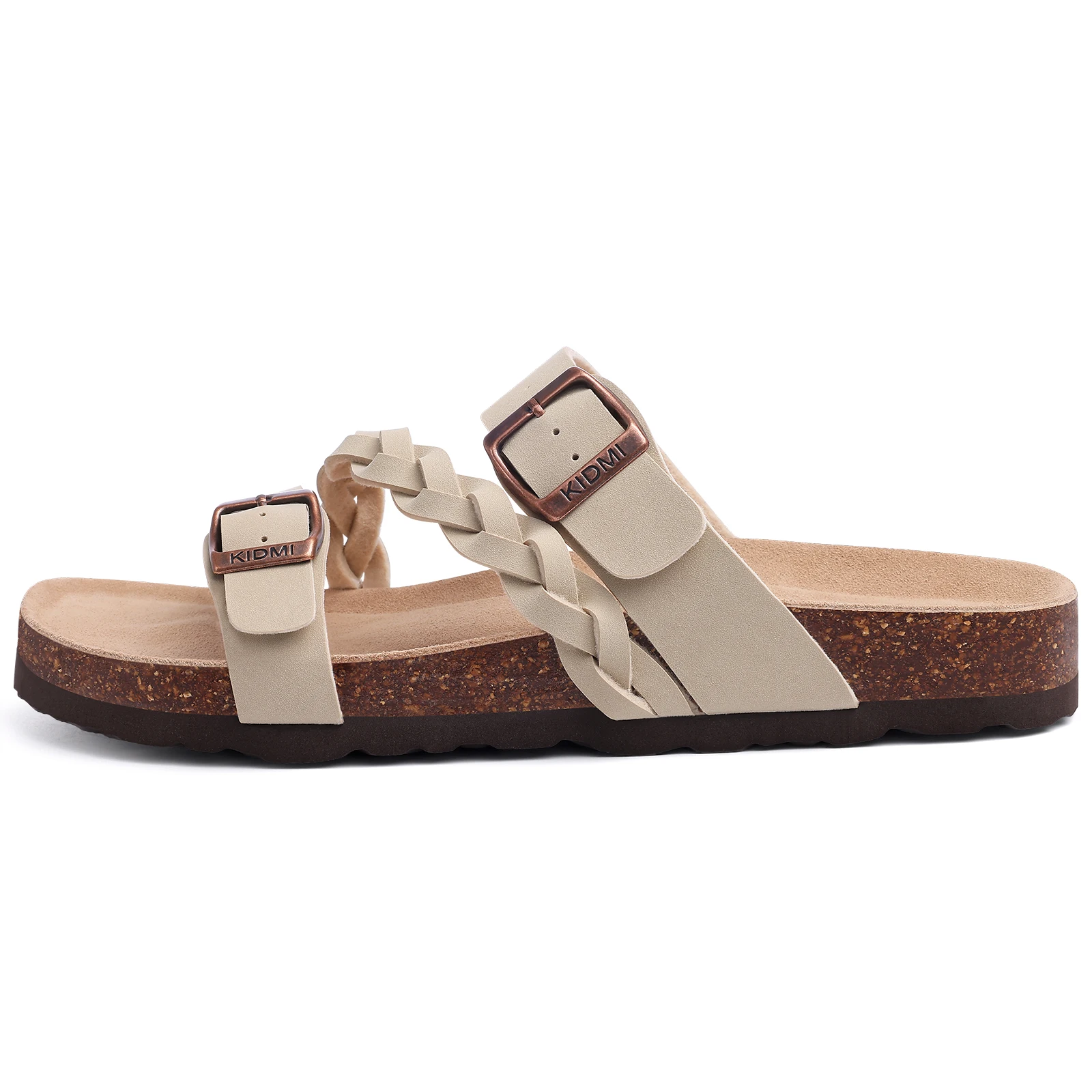 Litfun Women's Cork Sandals With Arch Support And Buckle Summer_voghion.com
