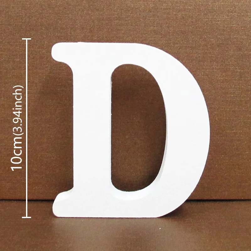 White Wooden Alphabet Letter - Personalized DIY Home & Event Decor, 10CM