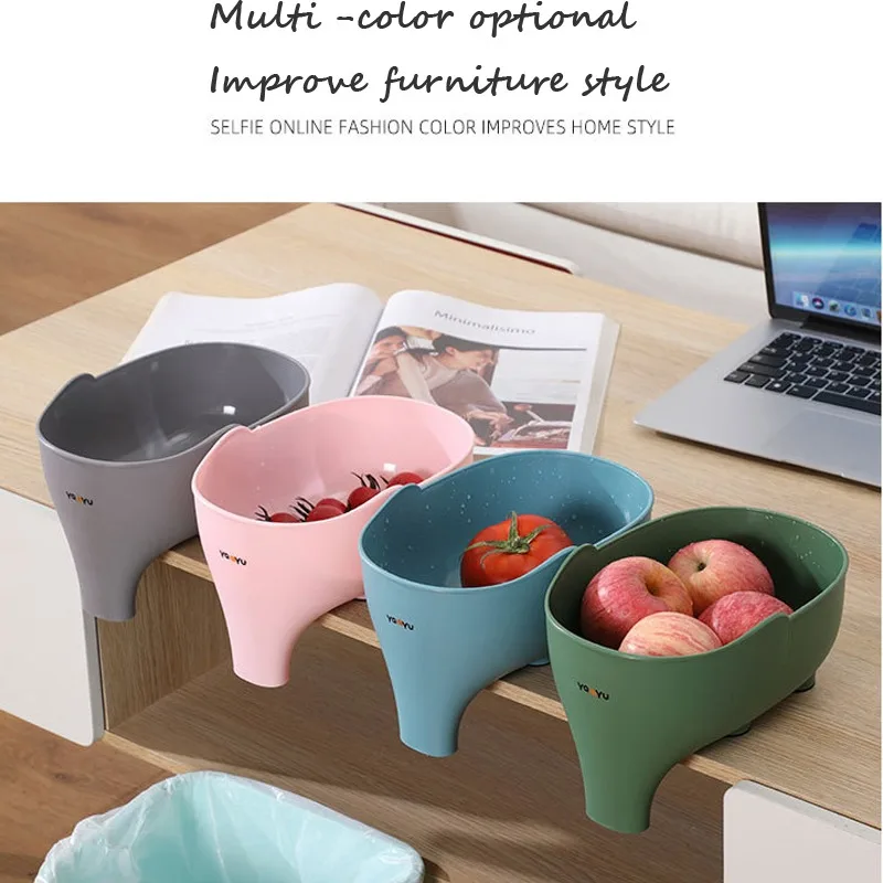 Elephant Drain Basket Multi-purpose Kitchen Storage Drain Basket Household Fruit and Vegetable Basket Plastic Drain Basket
