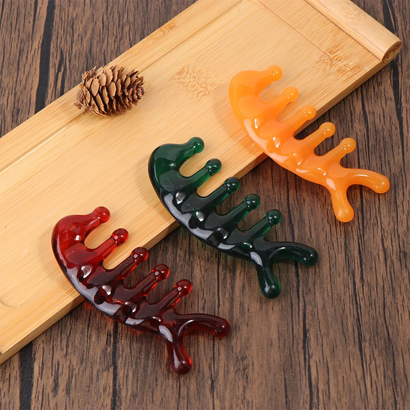 

Массажная Расческа с пятью зубцами, пластиковый большой аппарат для акупунктной терапии, снижение давления, портативный гребень для кожи головы