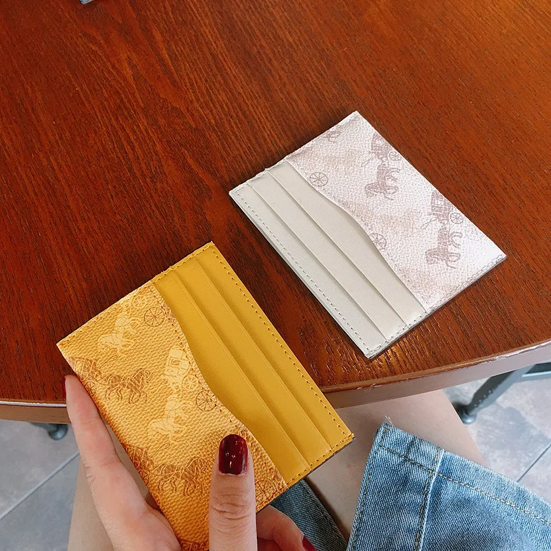 

South Korea Printed Card Bag Female Ins Fashion Trend Cute Ultra-thin Simple Small Personality Mini Purse