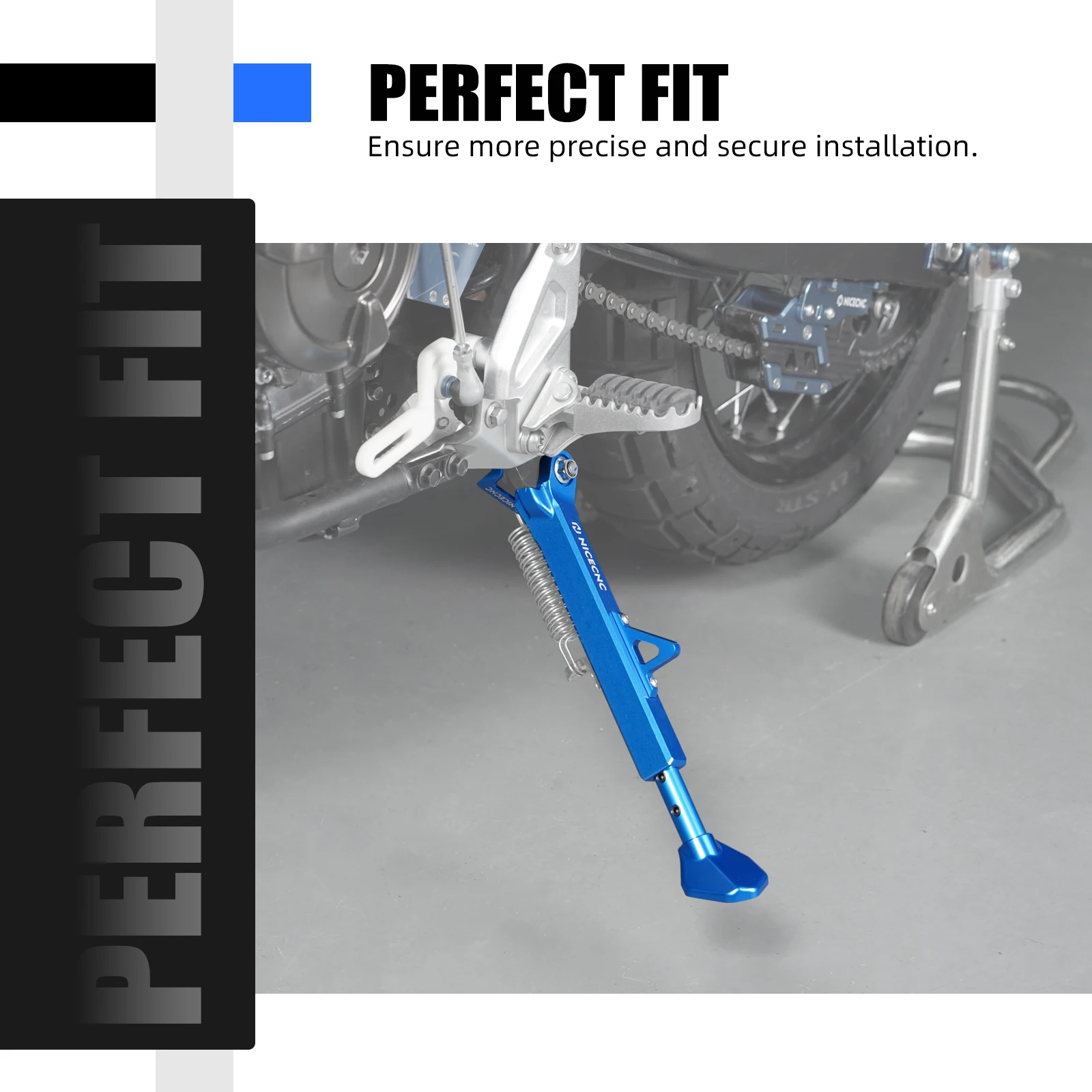Für Yamaha Tenere 700 XTZ700 2019–2024, verstellbarer Park-Seitenständer, Federständer, Schalterschutz, T700 Rally Edition – Detail 14