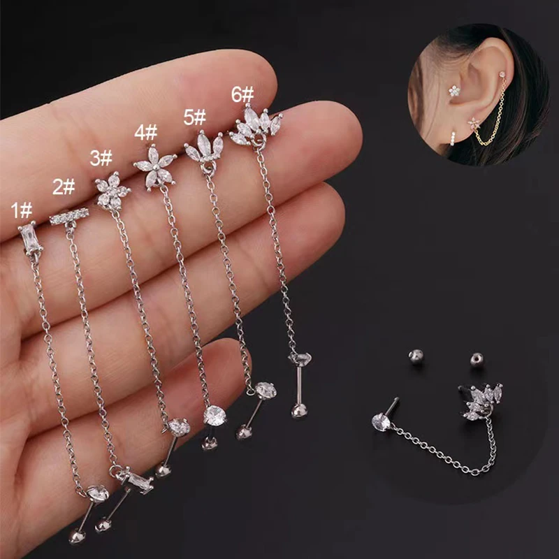 1PC Women Punk Rock Helix Fake Cartilage Surgical Steel Ear Cuff