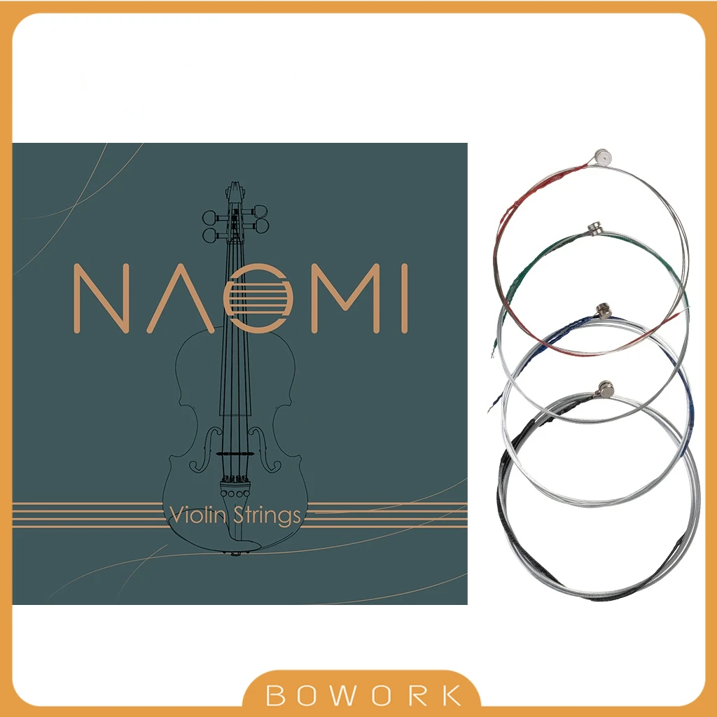 

Струны для скрипки NAOMI, 1/8 шкала, среднее натяжение, G D A E, стальные струны для 1/8, акустическая электрическая скрипка, набор «сделай сам» для з...