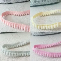 Buy 1.2CM Wide HOT Pink Embroidery Flower Lace Fabric Trim Ribbon Sewing Applique Collar Cord Wedding Dress Cloth Guipure Décor Online