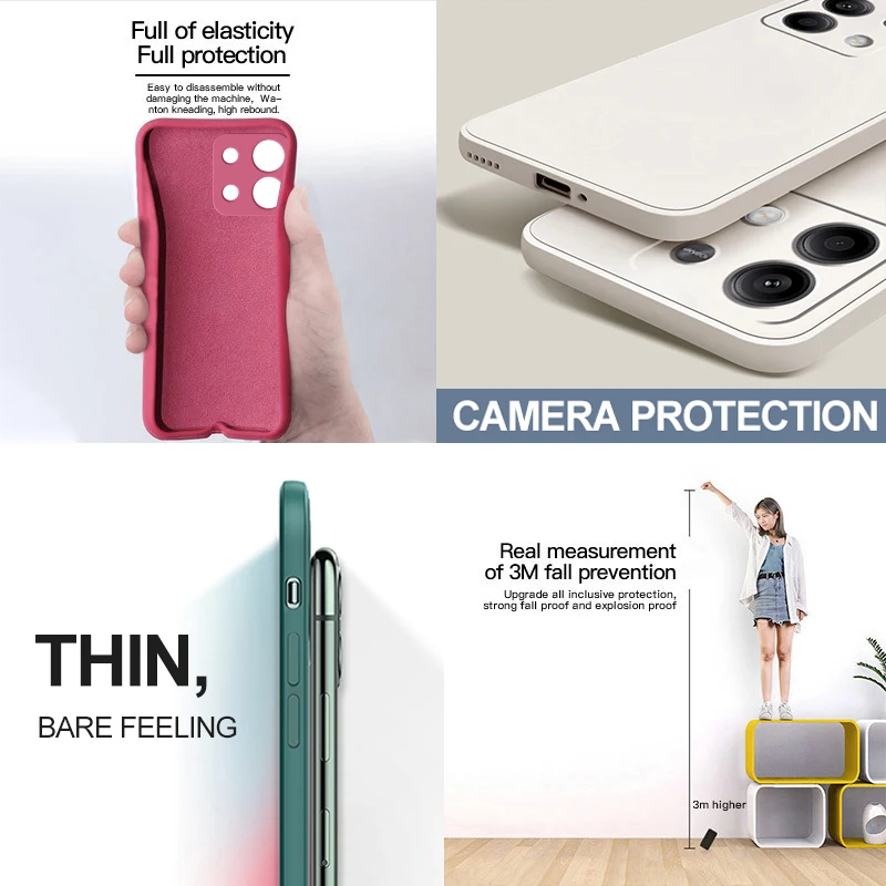 Luxury Liquid Silicone Shockproof Soft Back Cover