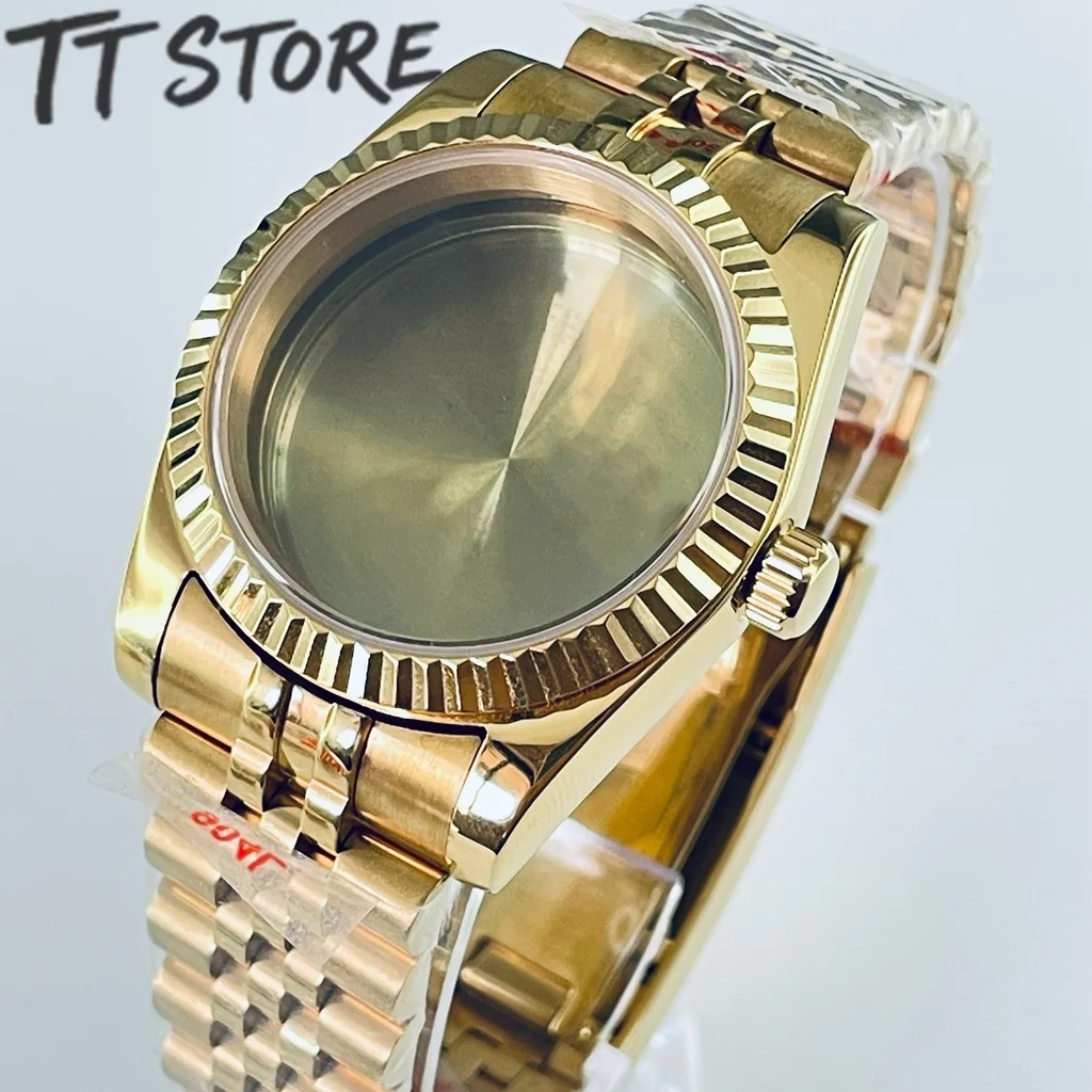 Gold Rose Watch Case with Top Waterproof Sapphire Crystal