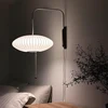 Nelson Wall lamp modern japanese wall lamp For Living Room Bedroom Home Bedside office Hotel Silk Cloth Lamp 2