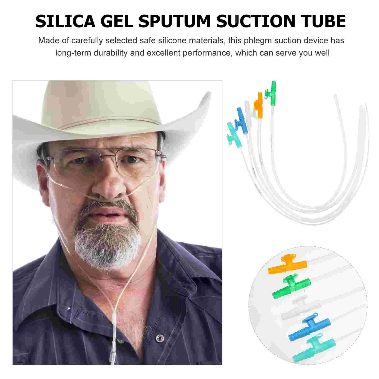 10 Pcs Aspirator Sterile Catheter Suction Mucus Removal Device Adults Soft Household Tubing Silica Gel Catheters Men Child aspirator catheter