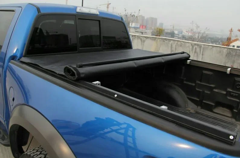 Other Exterior Accessories Truck Parts Soft Roll-up Tonneau Cover PVC Truck Bed Cover For 15-19 F150 custom