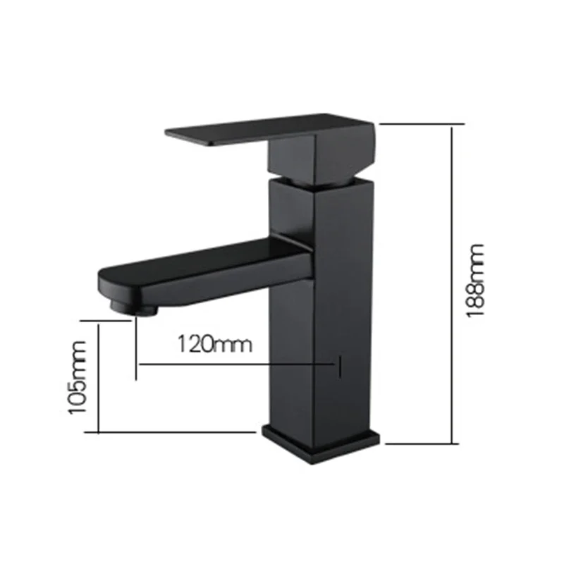 

Смеситель для раковины в ванную комнату, черный кран для горячей и холодной воды, крепление на раковину