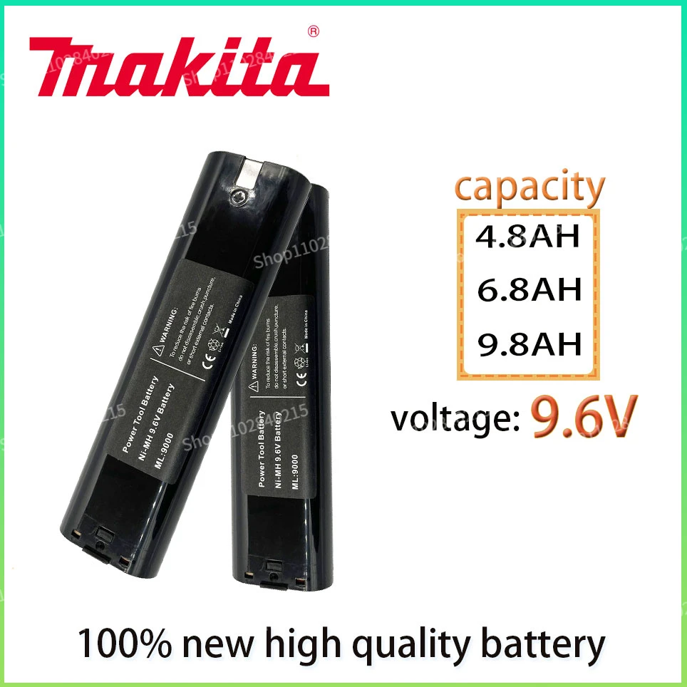 

Makita 9.6V 4.8Ah/6.8AH/9.8AH Ni-MH Battery Replacement 9000 9001 9002 9033 6095D 6096D 6093D 6012HD DA391D 4390D 5090D