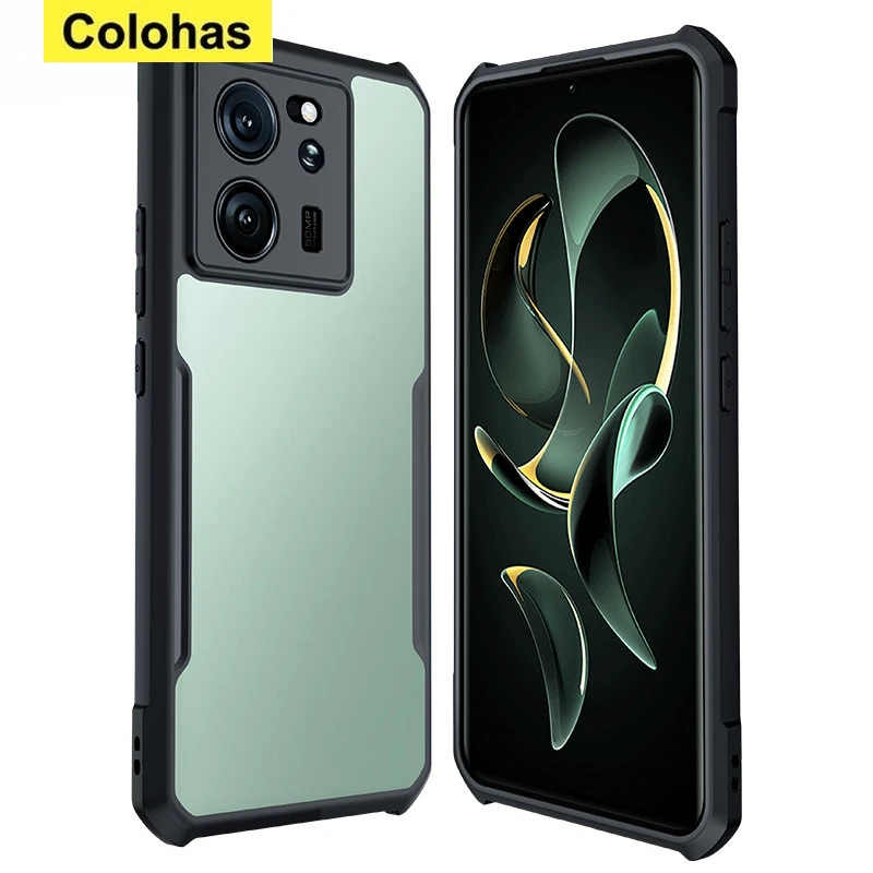 

Colohas For Xiaomi 13T Pro Case,Airbag Shockproof Shell Camera Full Protection Acrylic TPU Back Clear Cover For Xiaomi 12T Pro