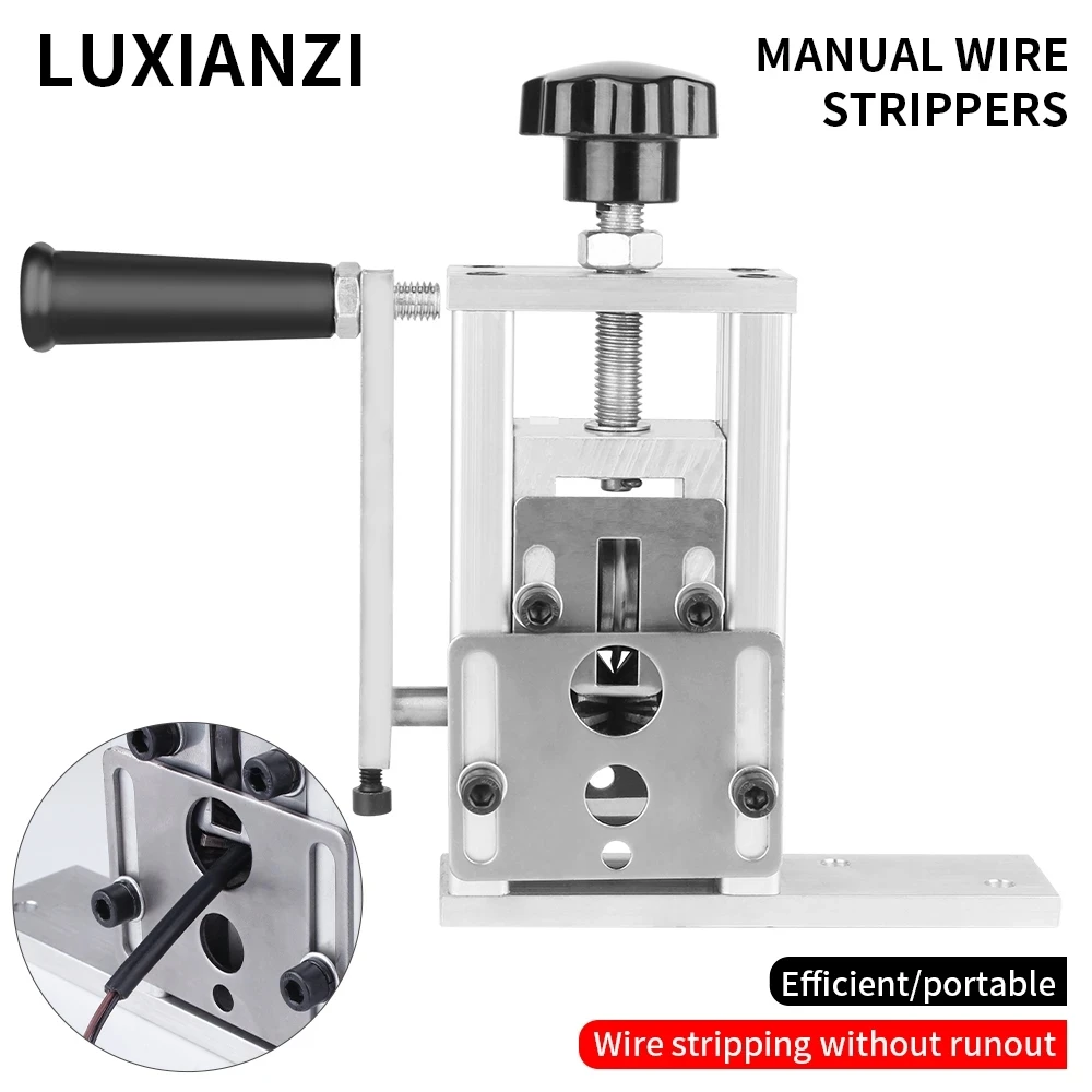 

LUXIANZI Manual Wire Stripping Hand Crank Peeling For 1-25mm Scrap Cable Peeler DIY Recycling Copper Cable Wire Stripper Tool