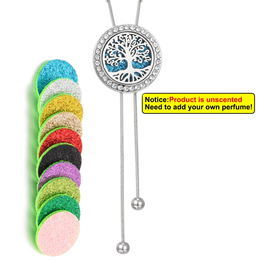 Elegant Long Tassel Aromatherapy Necklace with Essential Oil Diffuser Pendant