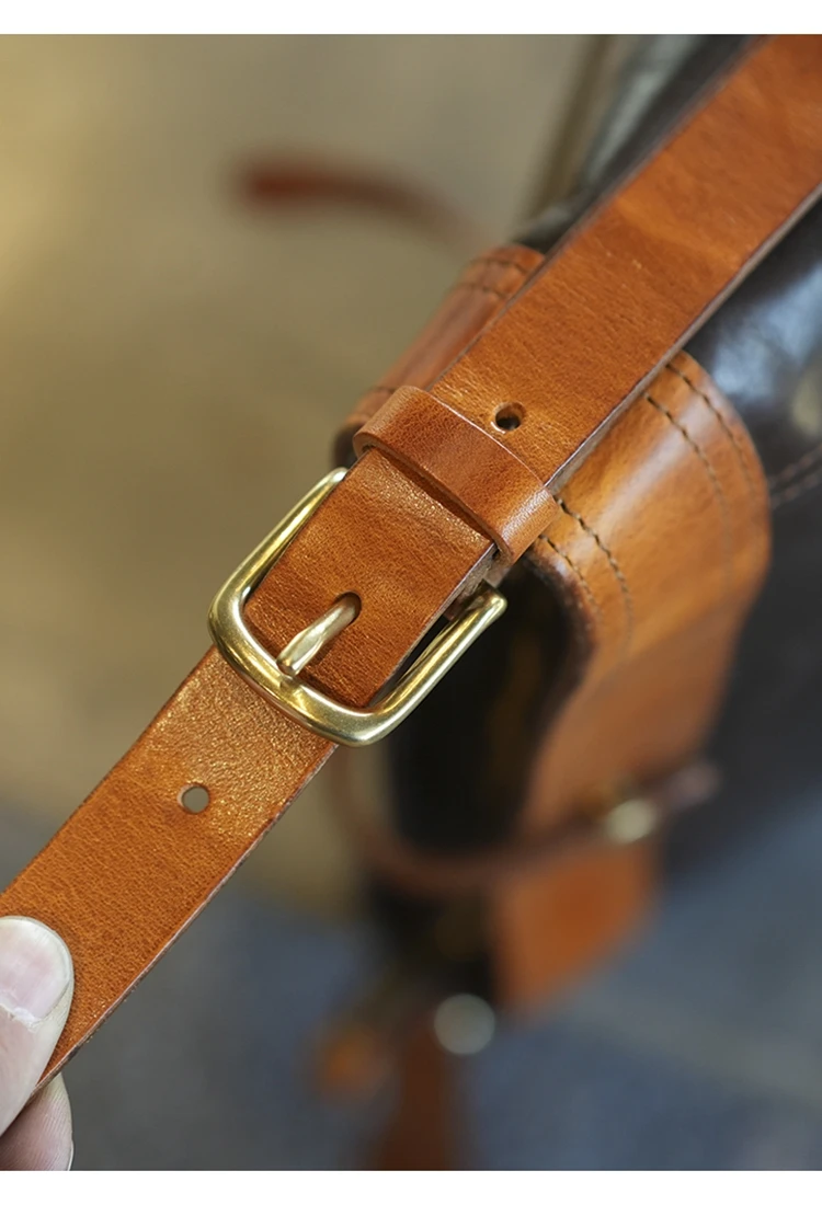 Hochwertige Damen-Umhängetasche aus Rindsleder der ersten Schicht, handgefertigte Vintage-Designer-Luxus-Unterarmtasche aus echtem Leder für Damen – Detail 10