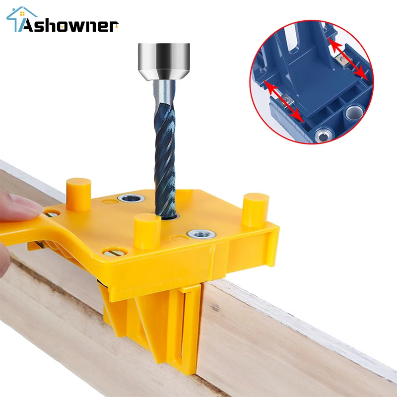 Quick Wood Dowel Jig Pocket Hole Jig Kit Handheld Drilling Doweling 6/8